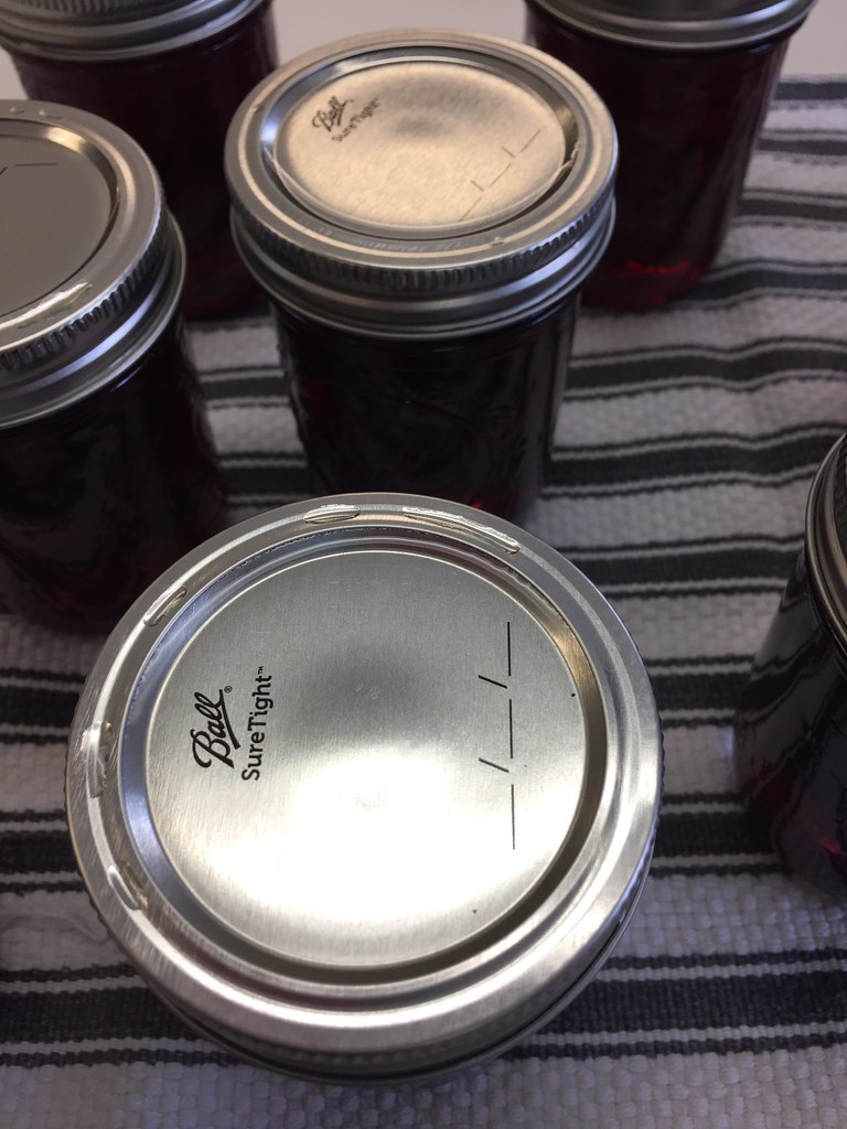 Preserved fruit in jars